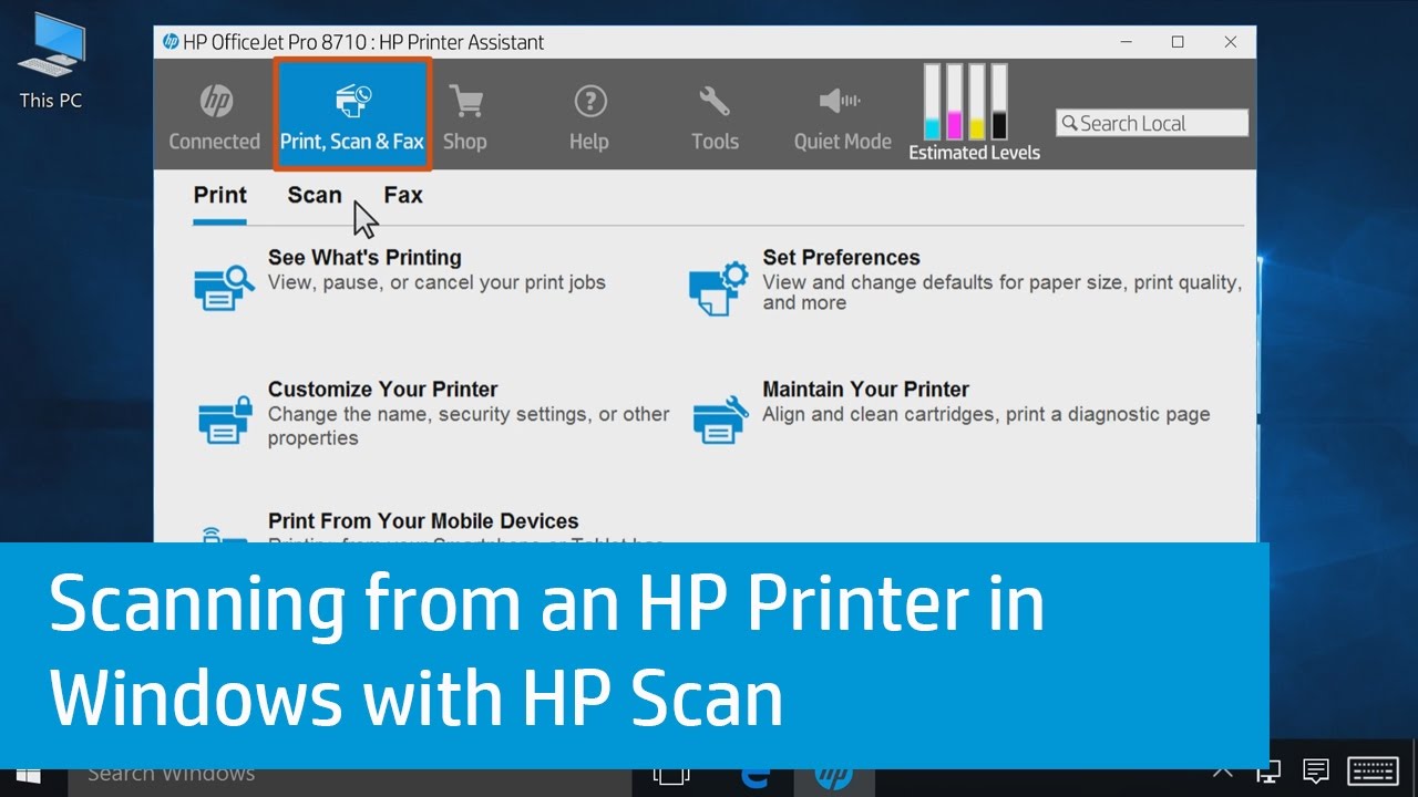 hp envy scanner software